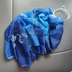 Blue Beach Wrap-Cover-up